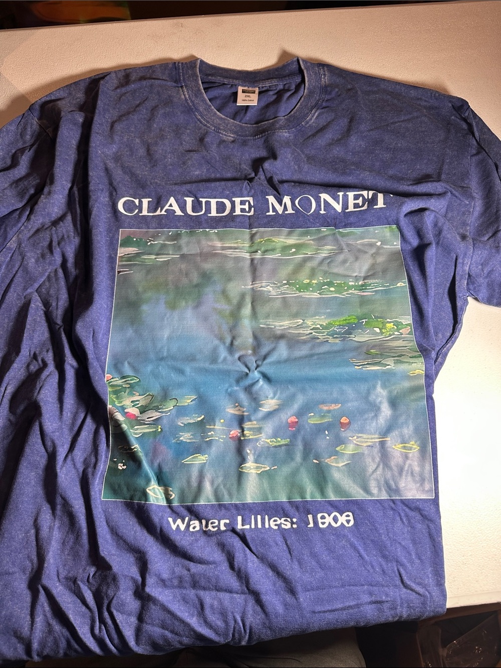 Claude Monet Water Lilies Graphic Tee - Blue